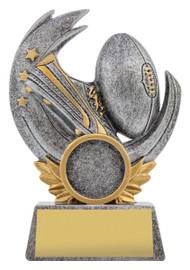 Aussie Rules Lunar Trophy Silver 115mm Aussie Rules Lunar Trophy Silver 115mm