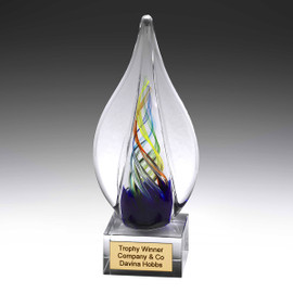 Art Glass Butterfly Award White 215mm Art Glass Butterfly Award White 215mm