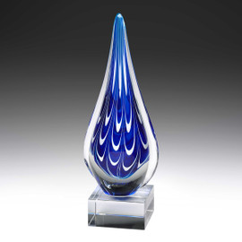 Art Glass Cumulus Award Blue 255mm Art Glass Cumulus Award Blue 255mm