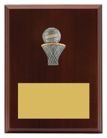 Netball Peak Trophy Walnut 200mm Netball Peak Trophy Walnut 200mm