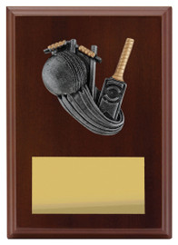 Cricket Peak Plaque Walnut 150mm