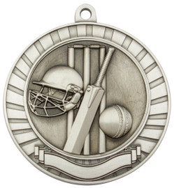 Cricket Eco Scroll Medal Silver 70mm Cricket Eco Scroll Medal Silver 70mm