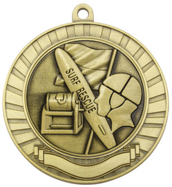 Surf Lifesaving Medal Gold 70mm Surf Lifesaving Medal Gold 70mm