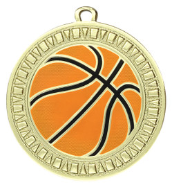 Basketball Spark Medal Shiny Gold Basketball Spark Medal Shiny Gold