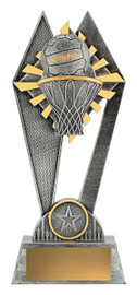 Netball Peak Trophy Silver 200mm Netball Peak Trophy Silver 200mm