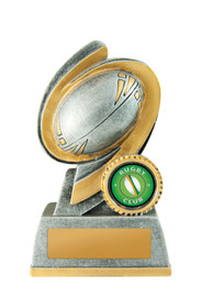 Rugby Java Trophy Silver-Gold 120mm
