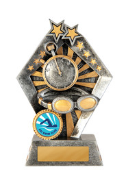Swimming Sunrise Trophy Silver-Gold 155mm