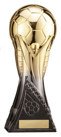 Football Qatar 22 Trophy Black-Gold 220mm