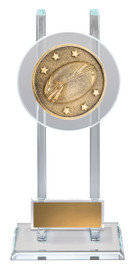 Rugby Spartan Glass Trophy Gold 215mm Rugby Spartan Glass Trophy Gold 215mm
