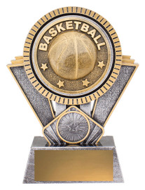Basketball Spartan Trophy Silver & Gold 155mm