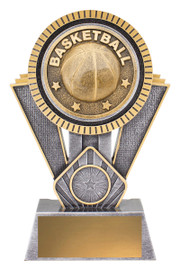 Basketball Spartan Trophy Silver & Gold 180mm