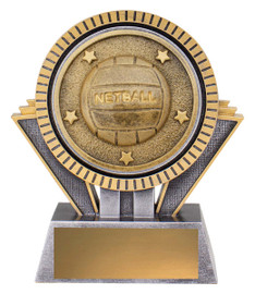Netball Spartan Trophy Silver & Gold 130mm