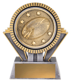 Rugby Spartan Trophy Silver & Gold 130mm