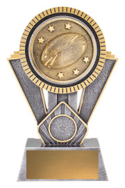 Rugby Spartan Trophy Silver & Gold 180mm