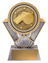 Referees Spartan Trophy Silver & Gold 155mm