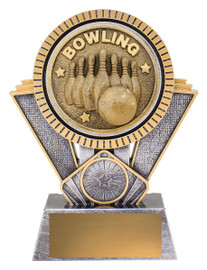 Tenpin Spartan Trophy Silver & Gold 155mm