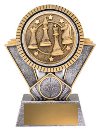 Chess Spartan Trophy Silver & Gold 155mm