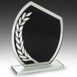 Glass Wreath Award Black 165mm Glass Wreath Award Black 165mm