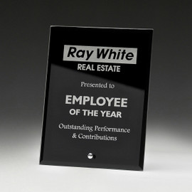 Plaque - Shield Glass Plaque Black 200mm Plaque - Shield Glass Plaque Black 200mm