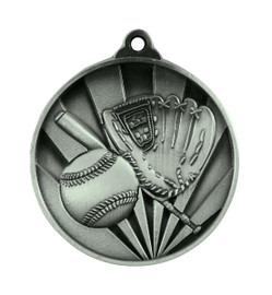 Baseball - Softball Sunrise Silver Medal Silver 50mm Baseball - Softball Sunrise Silver Medal Silver 50mm