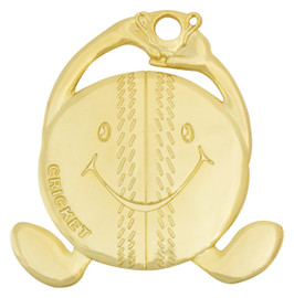 Cricket Smiley Medal Gold 60mm