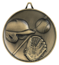Baseball - Softball Heavyweight Medal Gold 62mm