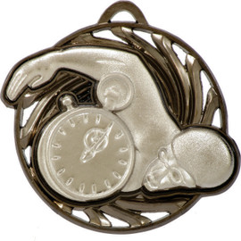 Swimming Medal Silver 52mm Swimming Medal Silver 52mm