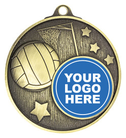 Netball Medal Gold 52mm Netball Medal Gold 52mm