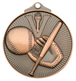 Baseball - Softball Medal Bronze 52mm Baseball - Softball Medal Bronze 52mm