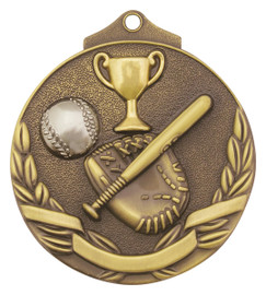 Baseball - Softball Medal Gold 52mm