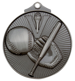 Baseball - Softball Medal Silver 52mm Baseball - Softball Medal Silver 52mm