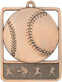Baseball - Softball Rosetta Medal Bronze 62mm