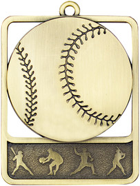 Baseball - Softball Rosetta Medal Gold 62mm