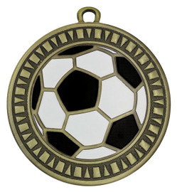 Football Spark Medal Antique Gold