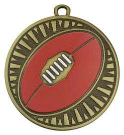 Aussie Rules Spark Medal Antique Gold