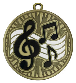 Music Spark Medal Antique Gold
