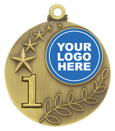 Achievement Two Tone 1st Medal Gold 50mm Achievement Two Tone 1st Medal Gold 50mm