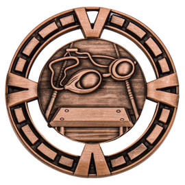 Swimming Varsity Medal Bronze 65mm