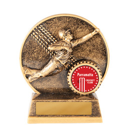 Cricket Heritage Trophy Gold 100mm