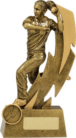 Cricket Shazam F/Bowler Trophy Gold 210mm