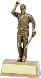 Cricket Hero Bowler Trophy Gold 160mm