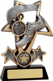 Athletics Tri-Star Trophy Silver 150mm