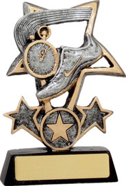 Athletics Tri-Star Trophy Silver 135mm