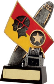 Surf Lifesaving Flag Trophy Silver 150mm