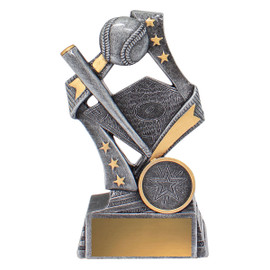 Baseball - Softball Flag Trophy Silver 135mm