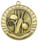 Cricket Eco Scroll Medal Gold 70mm