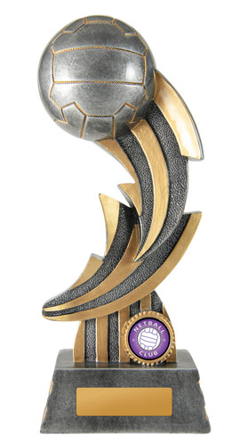 Netball Thunderbolt Trophy Silver-Gold 225mm Netball Thunderbolt Trophy Silver-Gold 225mm