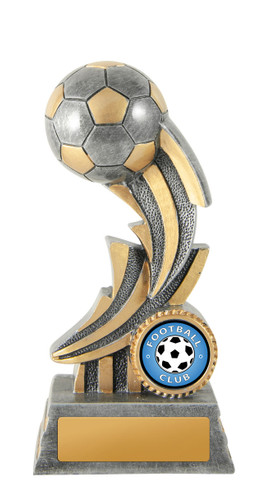 Football Thunderbolt Trophy Silver-Gold 125mm
