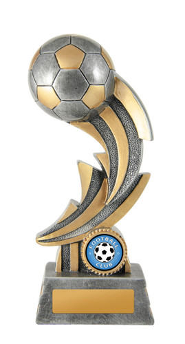 Football Thunderbolt Trophy Silver-Gold 175mm Football Thunderbolt Trophy Silver-Gold 175mm