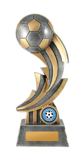 Football Thunderbolt Trophy Silver-Gold 200mm